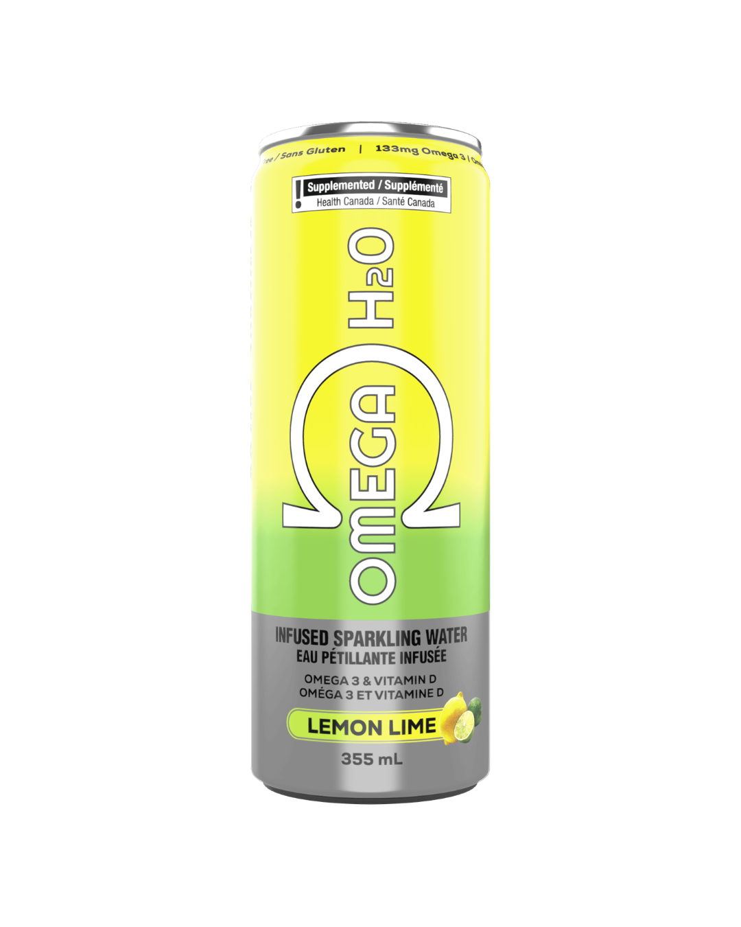 Omega H2O Lemon Lime Sparkling Water