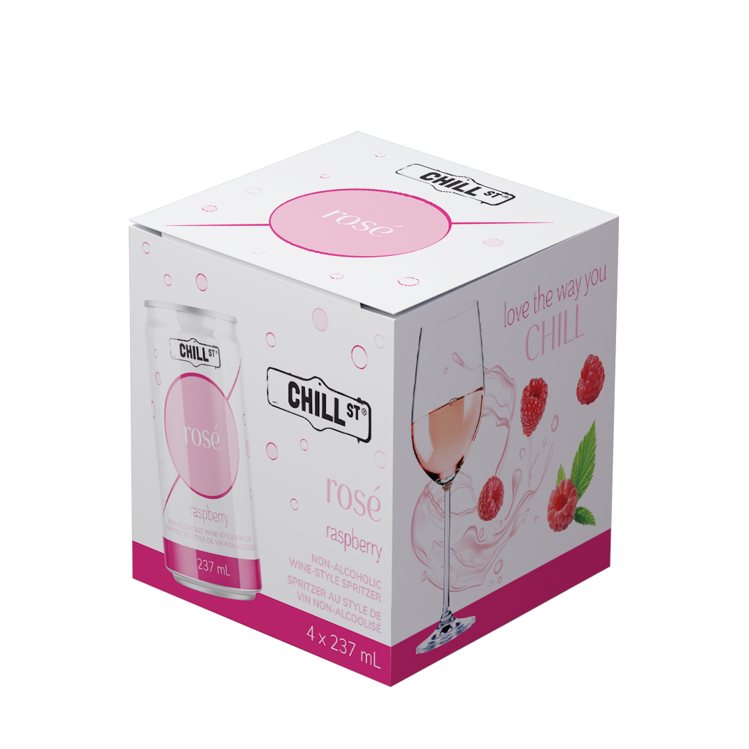 Rosé Raspberry Non-Alcoholic Wine 24-pack