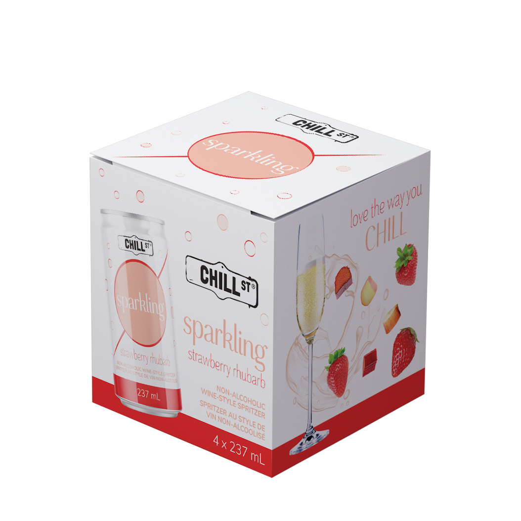 Sparkling Strawberry Rhubarb Wine Spritzer 4-pack