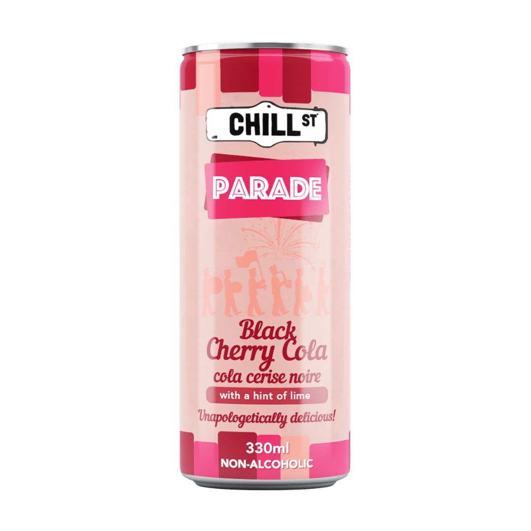 Parade black cherry cola NON-ALCOHOLIC 24-pack