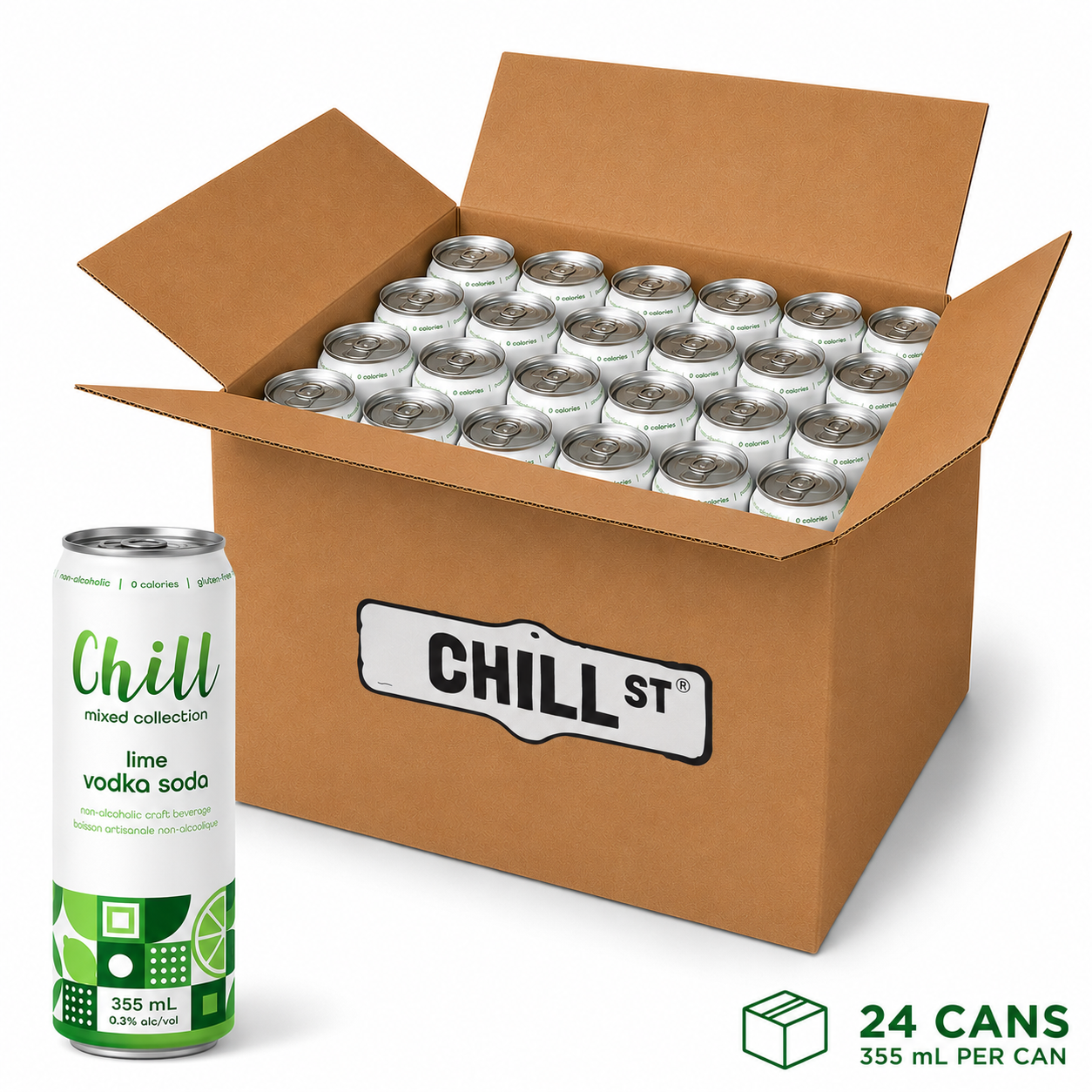 Vodka & Lime Mocktail 24-pack
