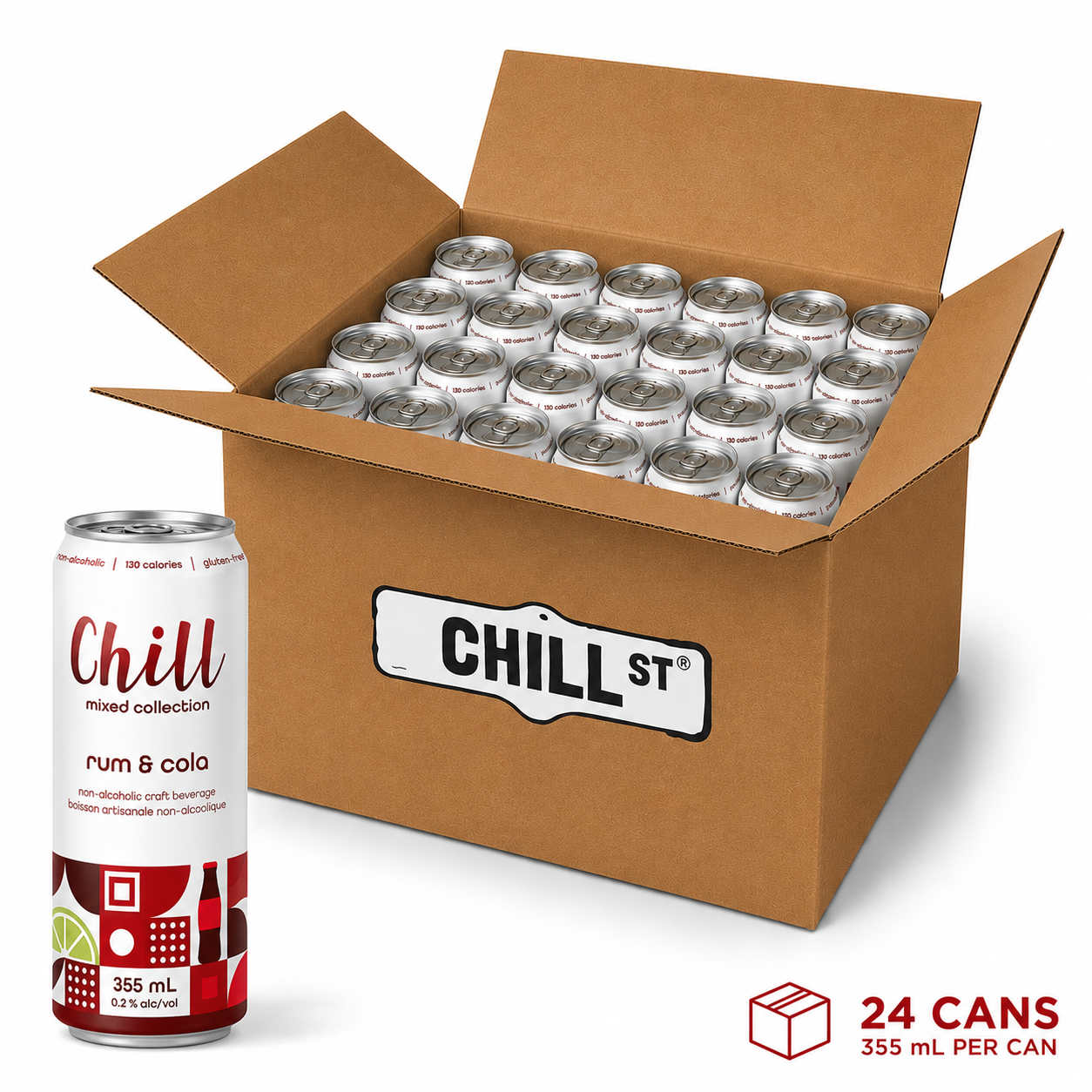 Rum & Cola Mocktail 24-pack